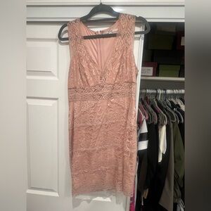 Guess Lace Midi Dress - Blush Pink